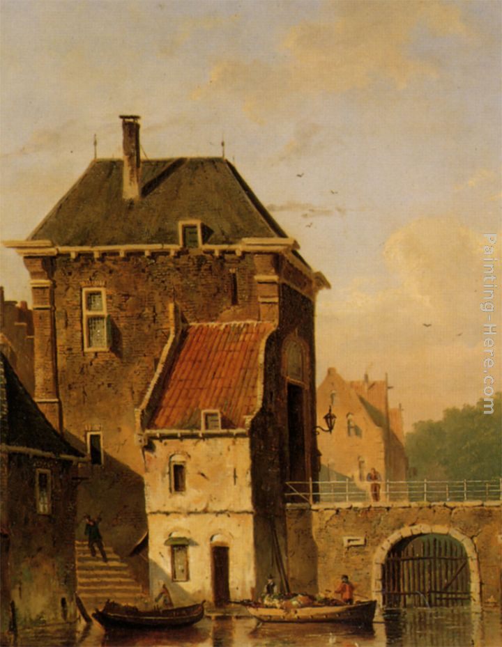 Jacques Carabain A Canal In Ghent